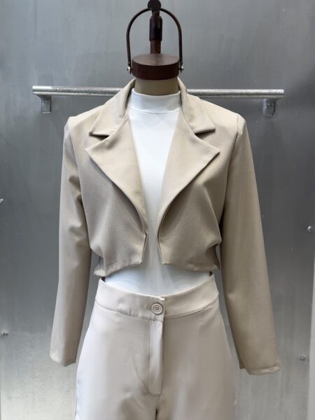 Blazer Sarga Melange con Hombreras