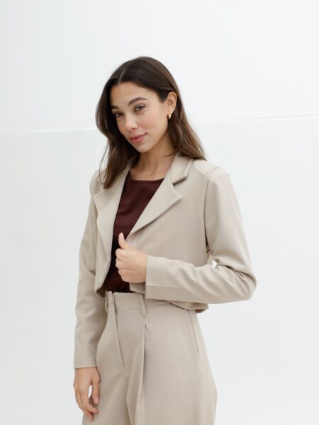 Blazer Sarga Melange con Hombreras